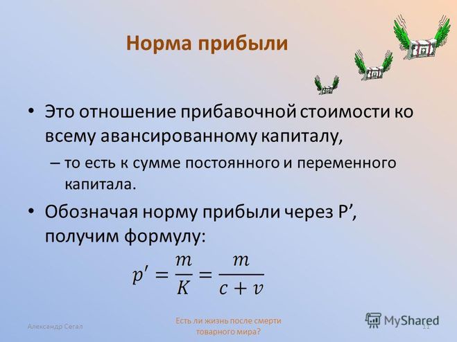 Средняя норма прибыли проекта