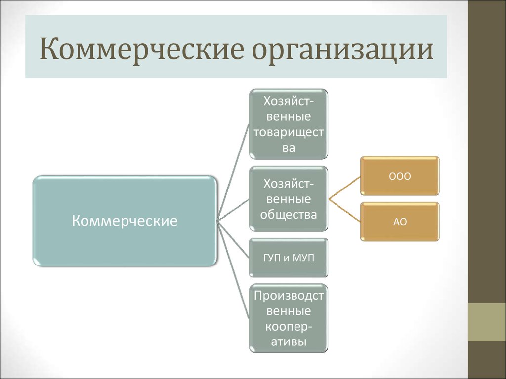 Коммерческие юридические лица презентация