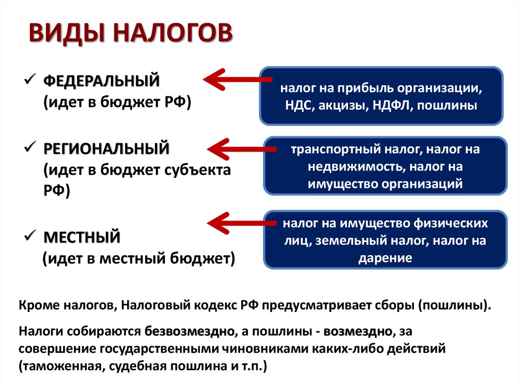 Налогообложения в рф план