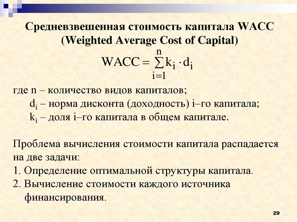 Совокупная стоимость капитала