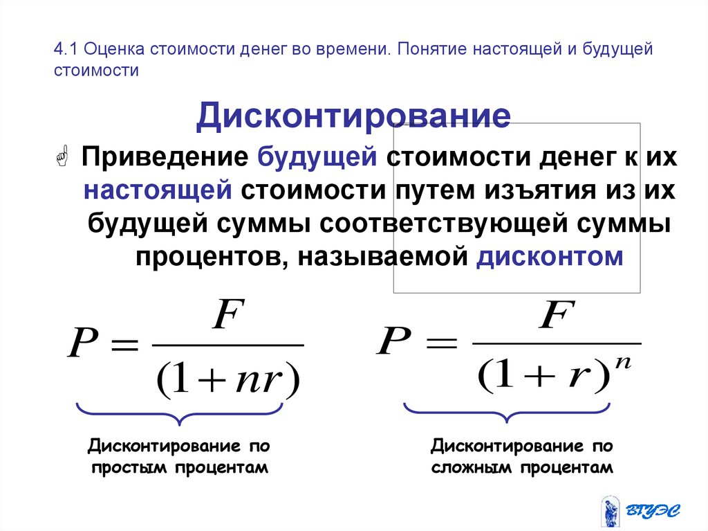 Дисконтирование это приведение денежного потока инвестиционного проекта к единому моменту времени