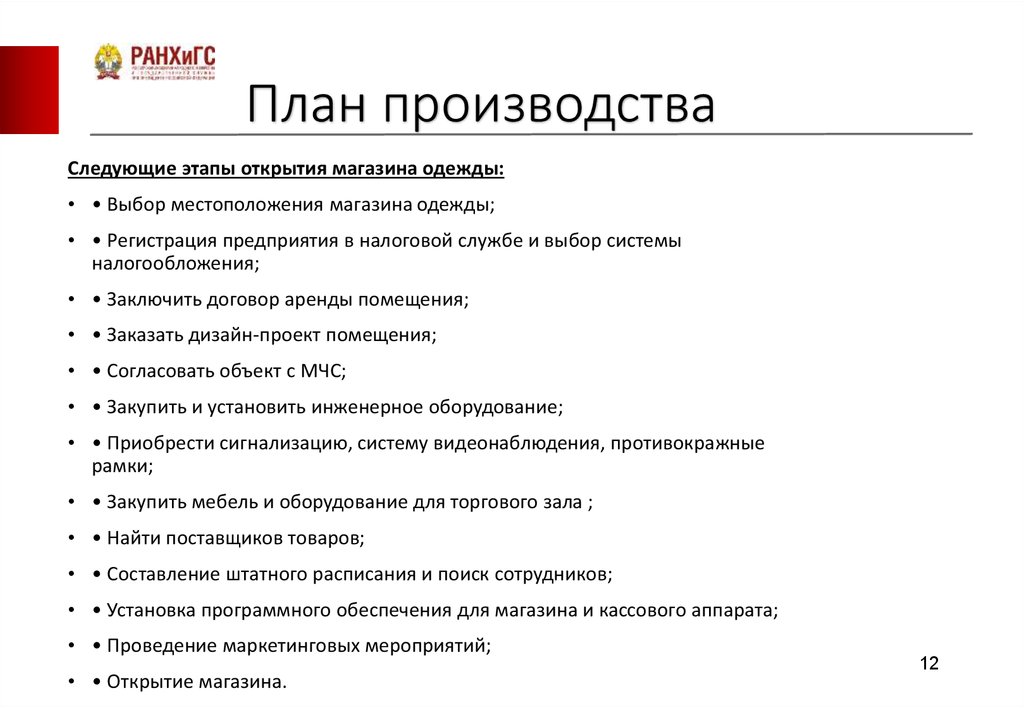 Бизнес план производства. План по открытию магазина. Бизнес-план магазина.