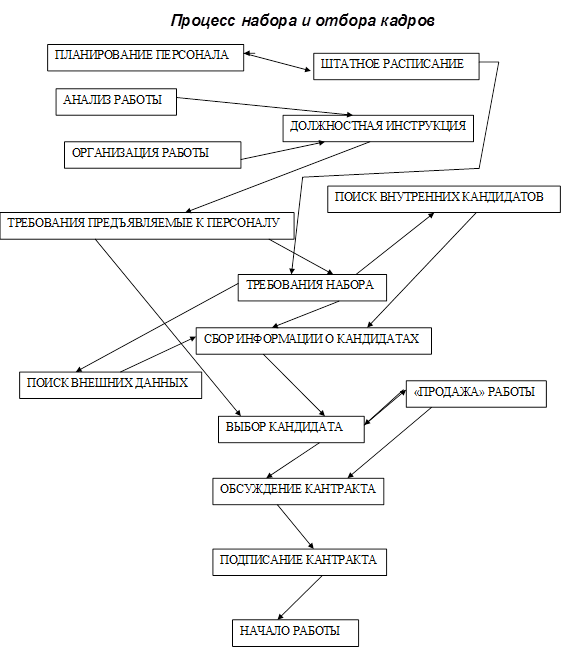 Подбор персонала схема процесса подбора персонала