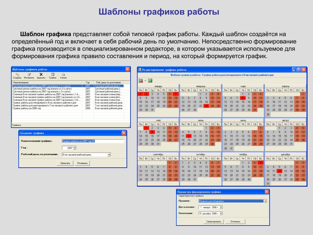 Настройка графиков для сменной работы в программе "1С:Зарплата и управление перс