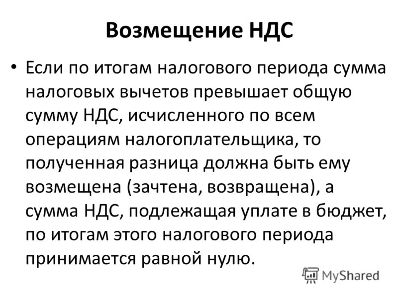 Что такое возмещение ндс. Возмещение НДС. Возмещение НДС из бюджета. Порядок возмещения НДС из бюджета. Как возмещать НДС.