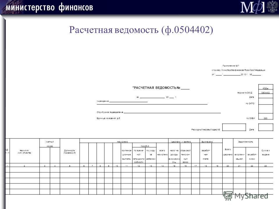 Ф 0504402 образец заполнения