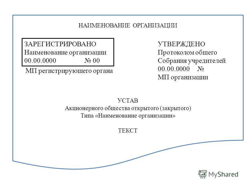 Устав аптечной организации образец