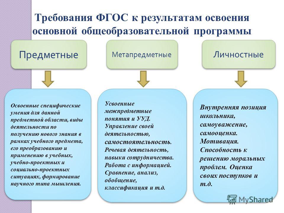 Модуль предметные результаты