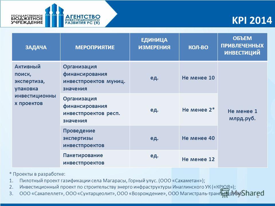 Kpi реализации проекта