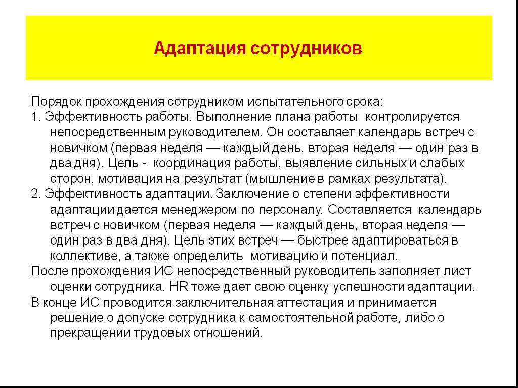 Заключение о прохождении испытательного срока образец