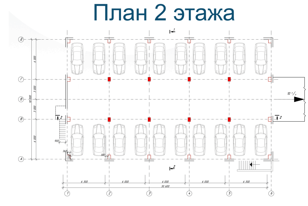 Парковка план размеры