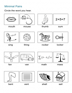 06 Minimal Pairs Worksheet