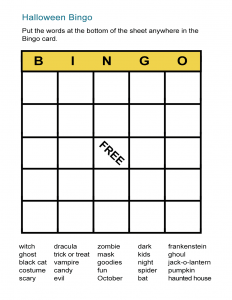 42 Halloween Bingo