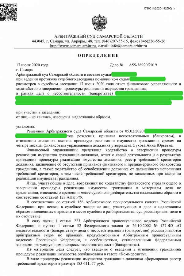 Образец ходатайства о завершении процедуры реализации имущества гражданина