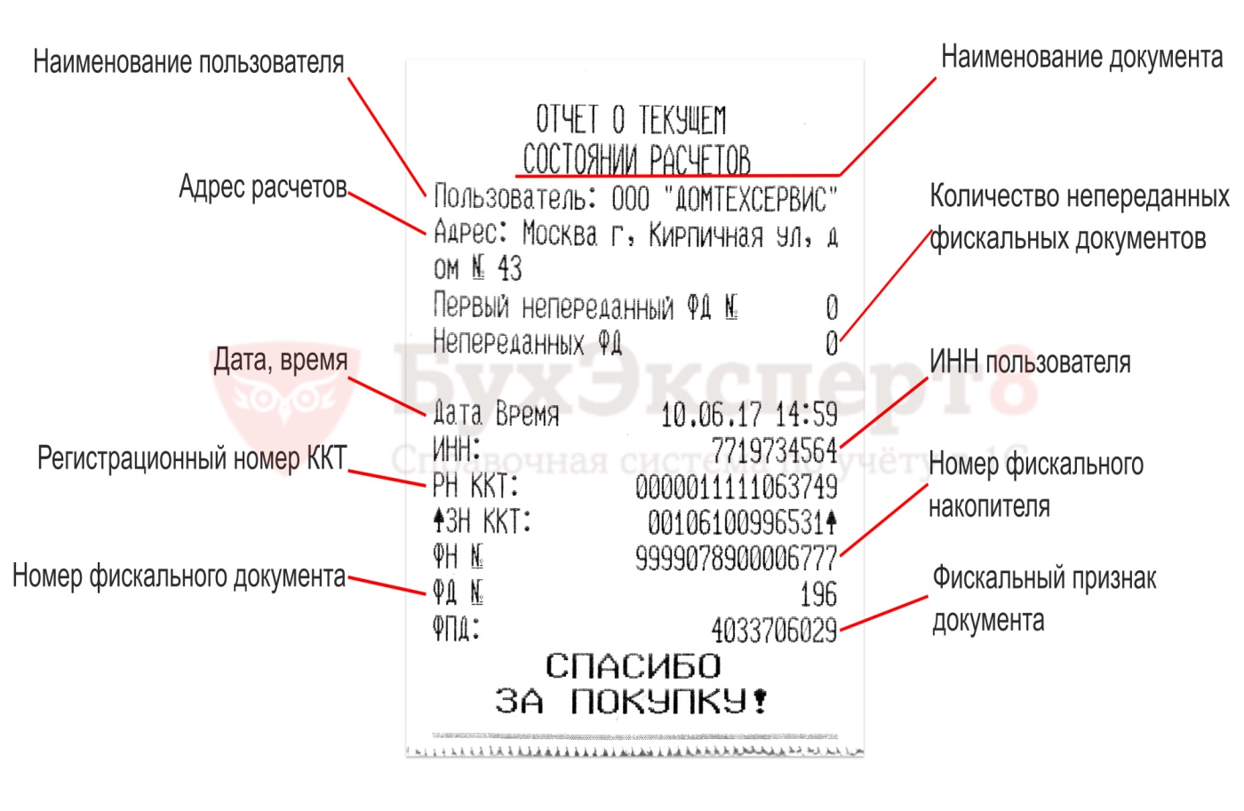 Как найти номер кассового чека на чеке dns