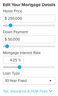 Mortgage Details Inputs