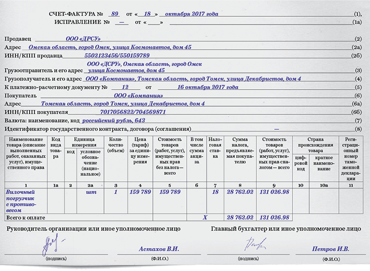 Соглашение об изменении стоимости к корректировочной счет фактуре образец