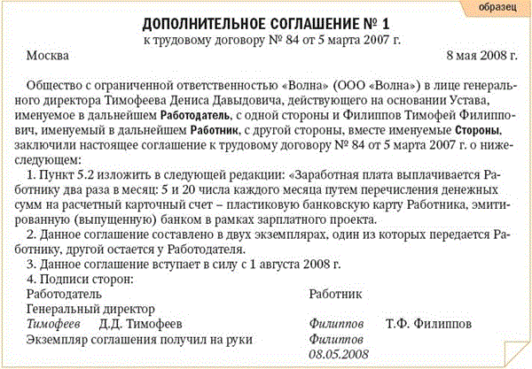 Приказ о перечислении заработной платы третьему лицу образец