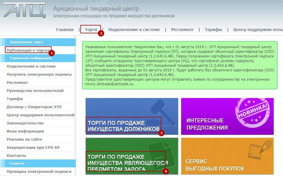 Электронная площадка аукцион