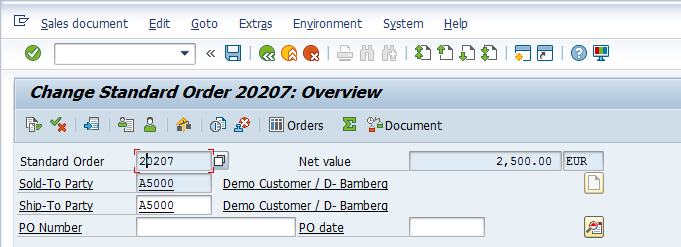 SAP Sales Order Header
