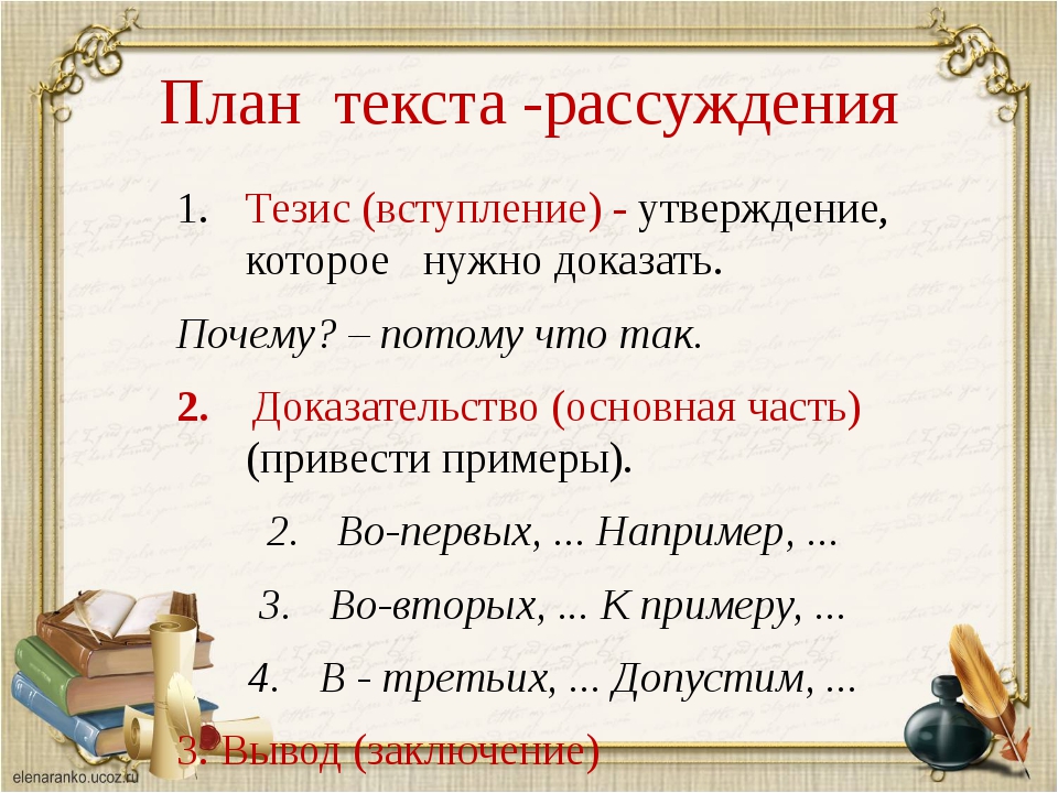 План сочинение 8 класс