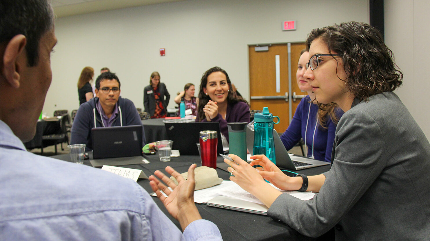 Participants discuss their job documents