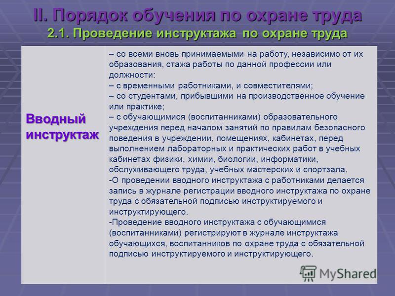 Какие инструктажи по охране труда. Порядок проведения вводного инструктажа. Проведение инструктажей по охране труда. Вводный инструктаж место проведения. Вводный инструктаж по охране труда проводится.