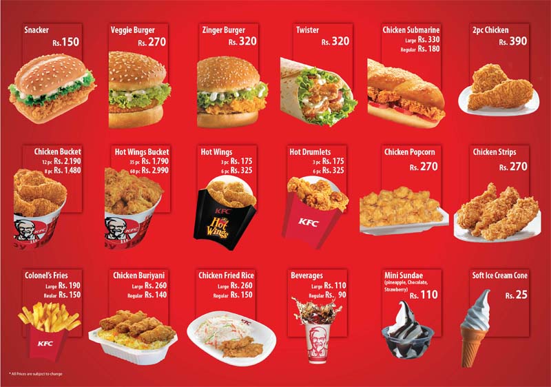 Ростикс азиатское меню. KFC меню бургер.