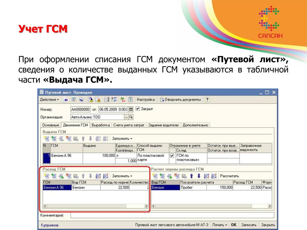 Приказ на списание бензина без путевого листа образец