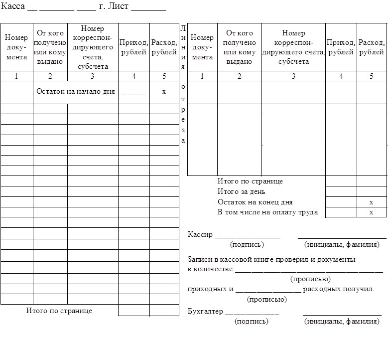 Как сделать кассовую книгу в excel бесплатно