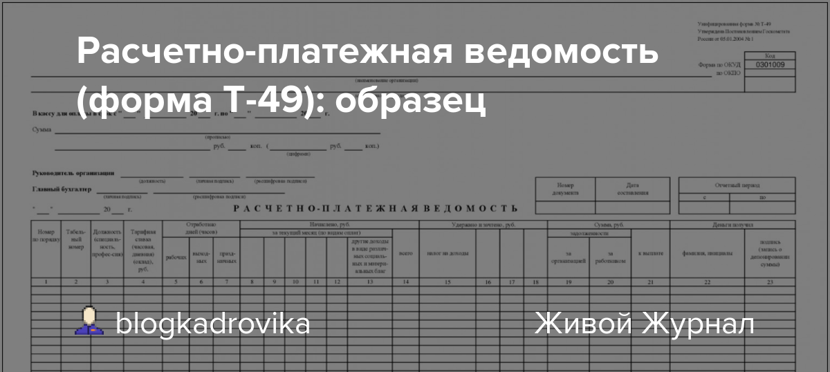 Лицевые счета по заработной плате образец