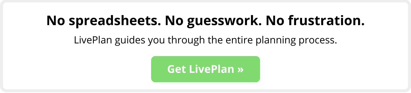 LivePlan no guesswork