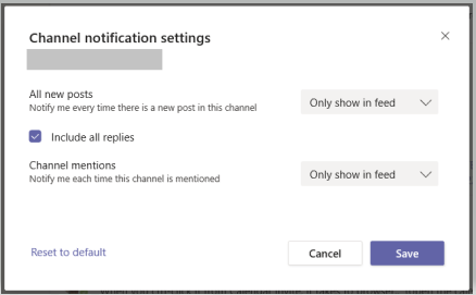 Image of channel notification settings.