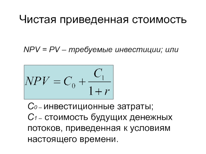 Калькулятор npv инвестиционного проекта