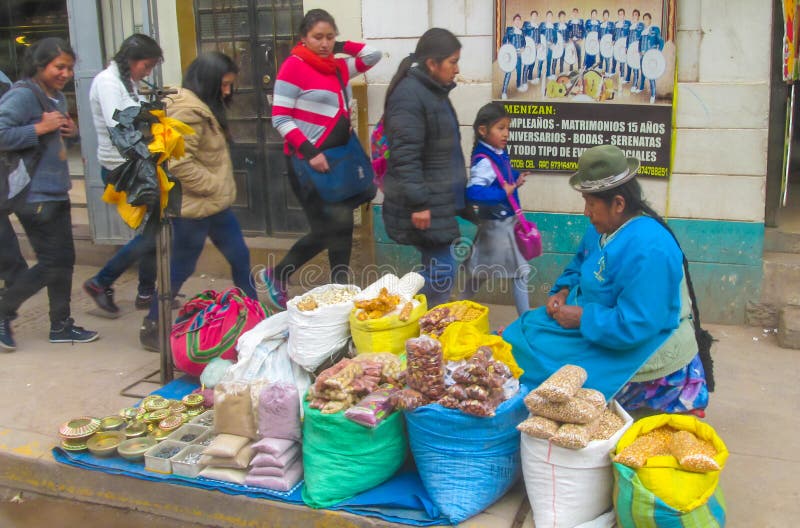 Bolivian streets stock photography