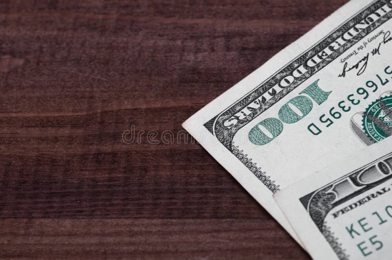 Close up of different dollar bills.. Concept of money and earnings. Money savings stock image