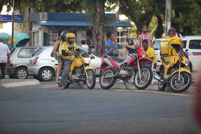 Motor bikers stock photo