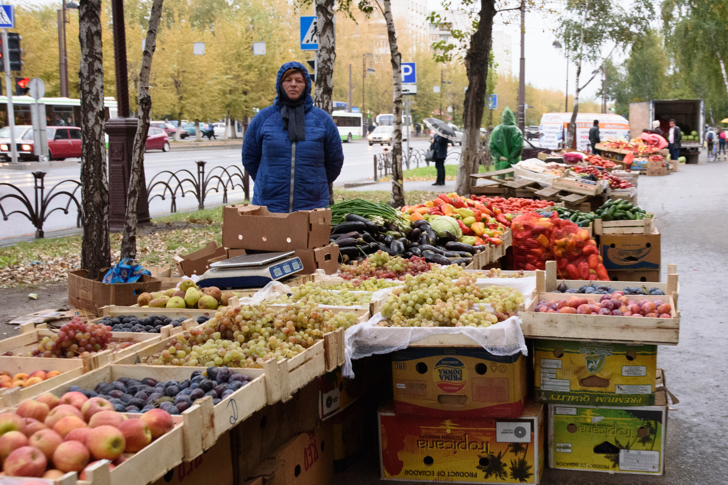 Уличная торговля фруктами