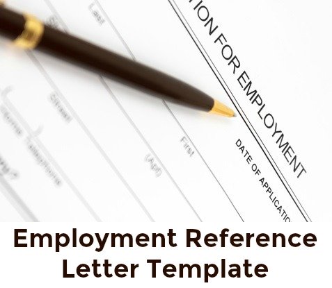 Template for writing an employment reference letter