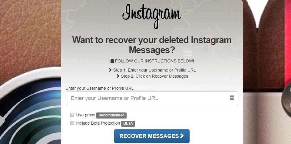 Online Instagram Message Recovery
