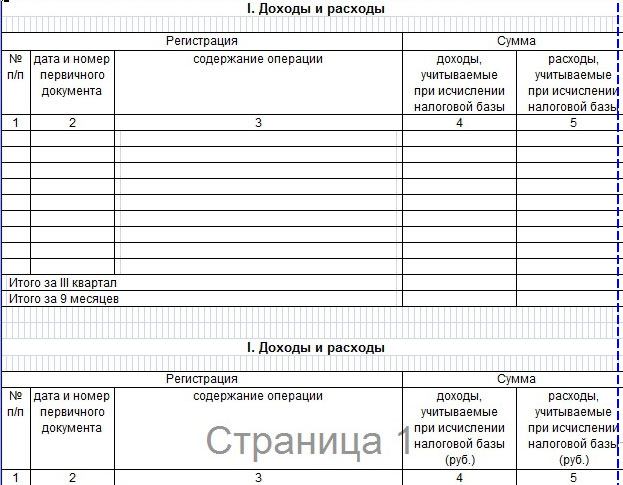 Журнал расходов и доходов образец