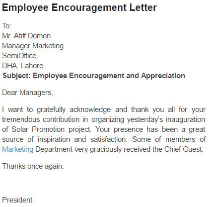Encouragement Letter 70