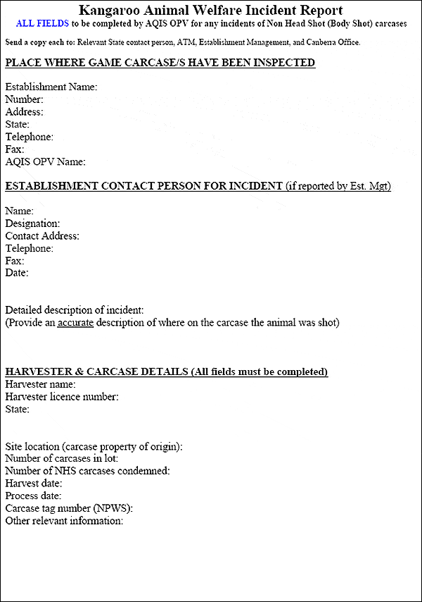 inceident report template 4542