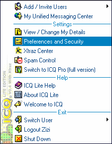 ICQ Preferences