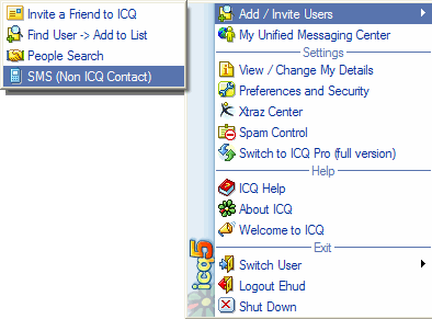 ICQ SMS Non ICQ Contact